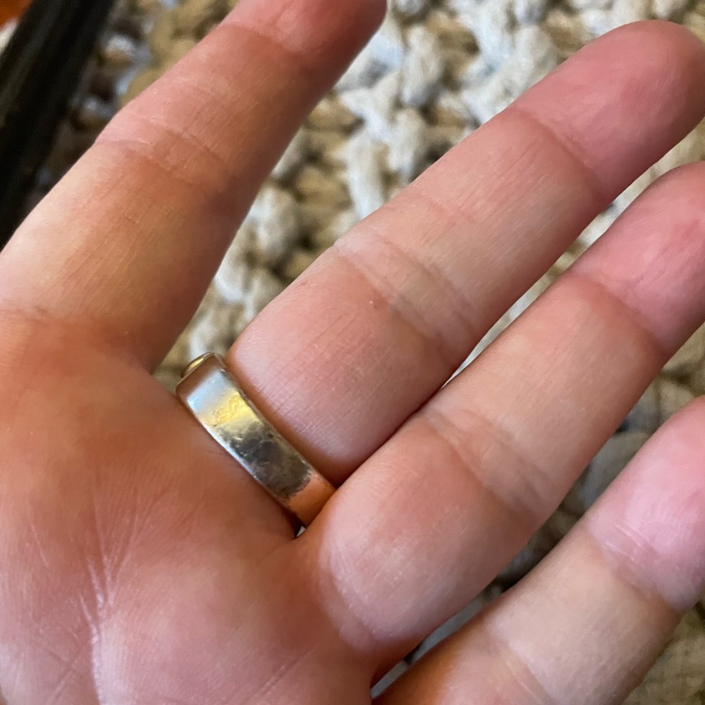 Chunky Interlocking Silver Metal Ring - Modern Li… - image 6